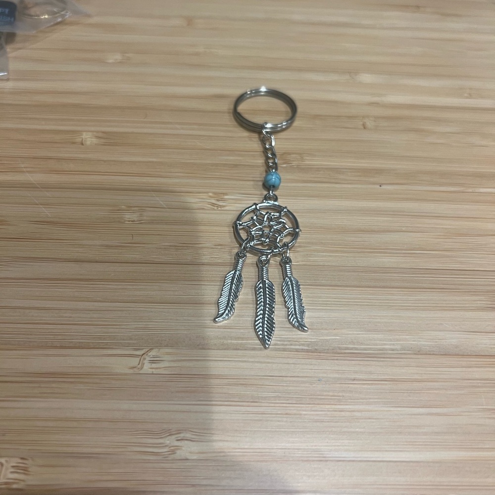 Dreamcatcher Keychain with Feather Charms